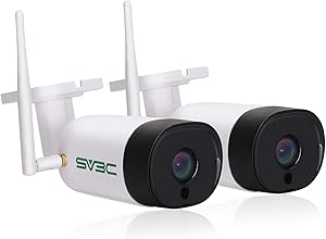 Wireless Wifi Camera Outdoor Indoor, SV3C 5MP Wifi Camera with Audio Speaker, HD Starlight Night Vision, Humaniod Detect, IP66 Waterproof Wireless Cameras for Home Security, FTP/SD Slot Storage, 2 Set