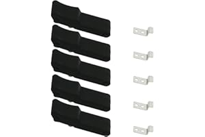 Homend Flexible Soft Black Rubber Draw Latch for Cooler, Boat Compartment,Cargo Box with Stainless Steel Keeper and Bracket (5Pcs)