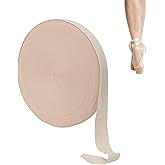 KCGANI 54.7 Yards Ballet Elastic Pointe Shoe Ribbons Roll, 7/8" Wide Stretch Satin Ribbon Roll, Minimalist Ballet Elastic Strap Stretch Ribbon for Women Girl Ballet Shoe Accessories, Ballet Pink