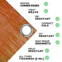 COMFITWEAR Standard Tarp Cover Reinforced Grommet