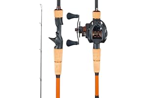 VEVOR Rod and Fishing Reel Combo, IM7 Carbon Fiber Baitcasting Rod and Reel Combo, Bass Fishing Pole with 7+1 BB System, 7.0: