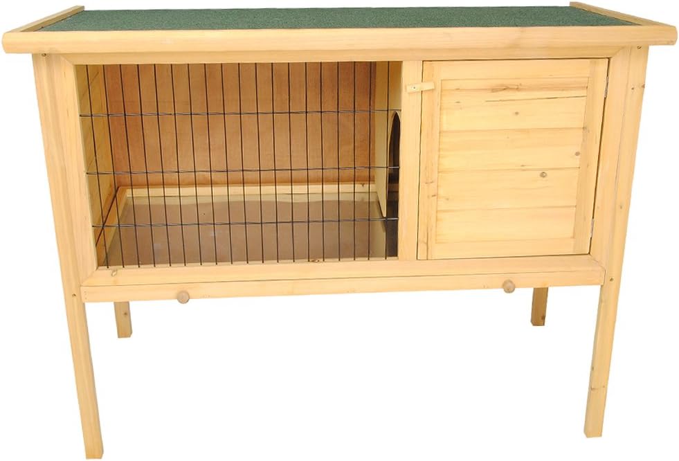 46" x 24" Protable Wood Rabbit Hutch Guinea Pig Chicken Pet Coop House Bunny Outdoor Cage