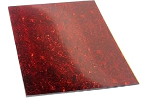 Ogdni Guitar Bass Pickguard Blank Material, DIY Sheet Scratch Plate Backplate for Strat Tele Guitar Jazz P Bass 29x44cm (Vintage RED Tortoise)