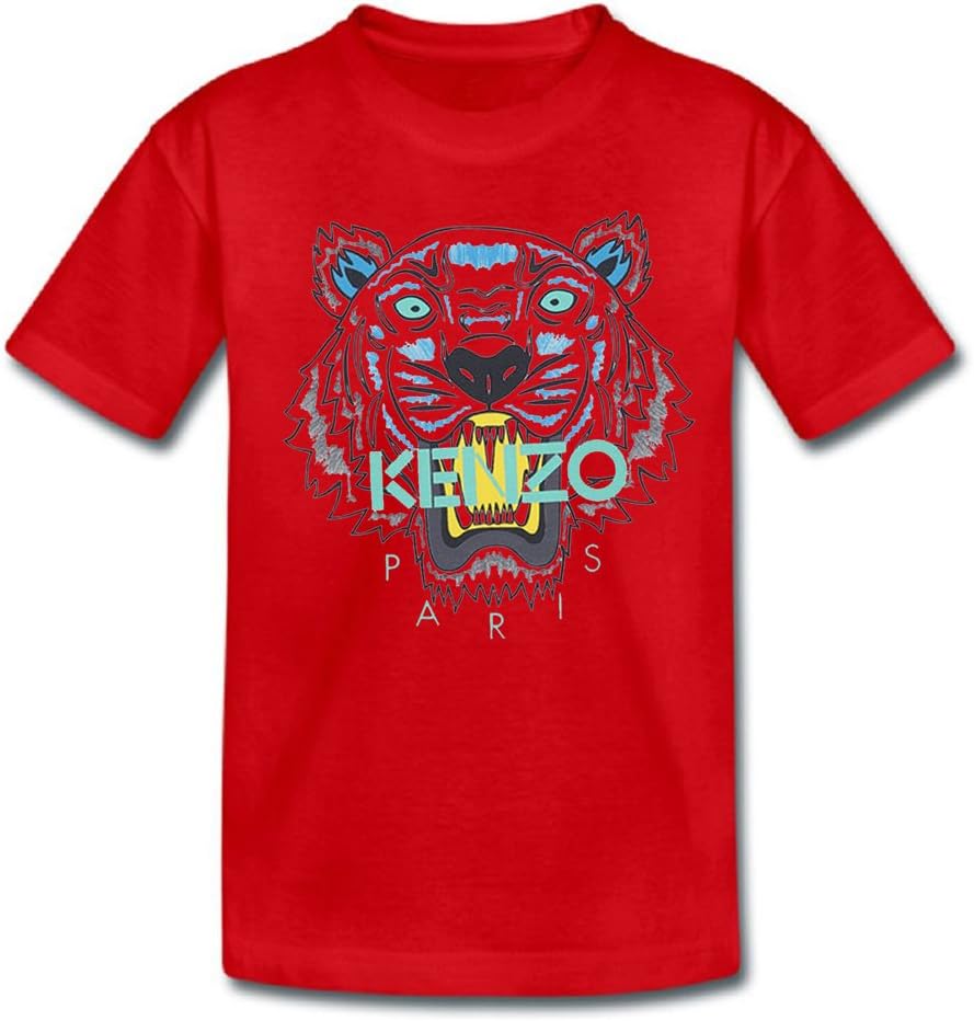 DHSVXBBBB Kids Premium T-shirts Kenzo Logo 2016 Red Size S