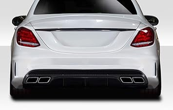 Amazon Com Extreme Dimensions Duraflex Replacement For 14 Mercedes C Class W5 C63 Look Rear Diffuser 1 Piece For Amg Bumper Only Automotive