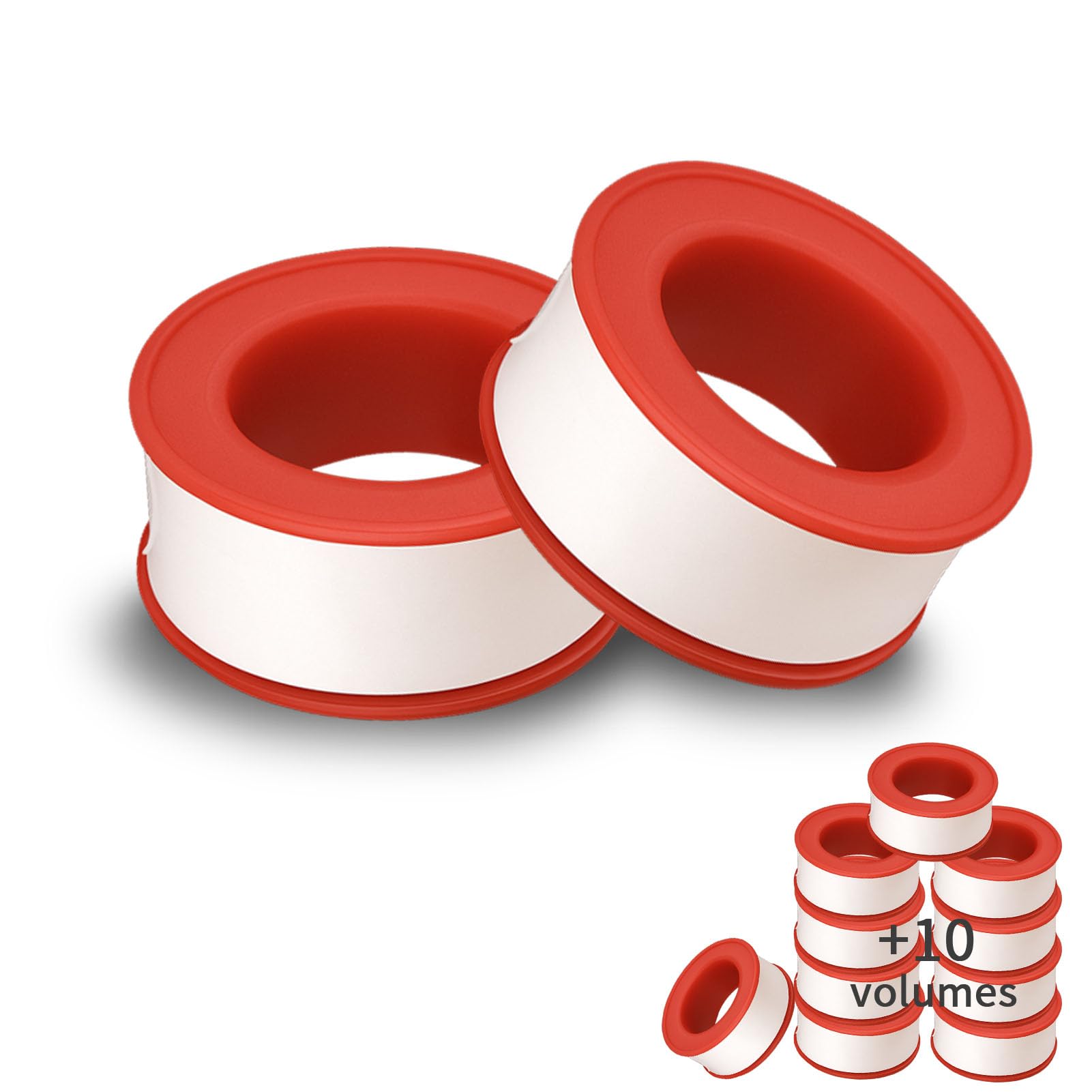 GCQ Teflon Tape, Thread Seal Tapes, PTFE Thread Seal Tape for Plumbers Sealant Tape for Leak Water Pipe Thread 3/4 inch x 790inch (10 Pack/White)