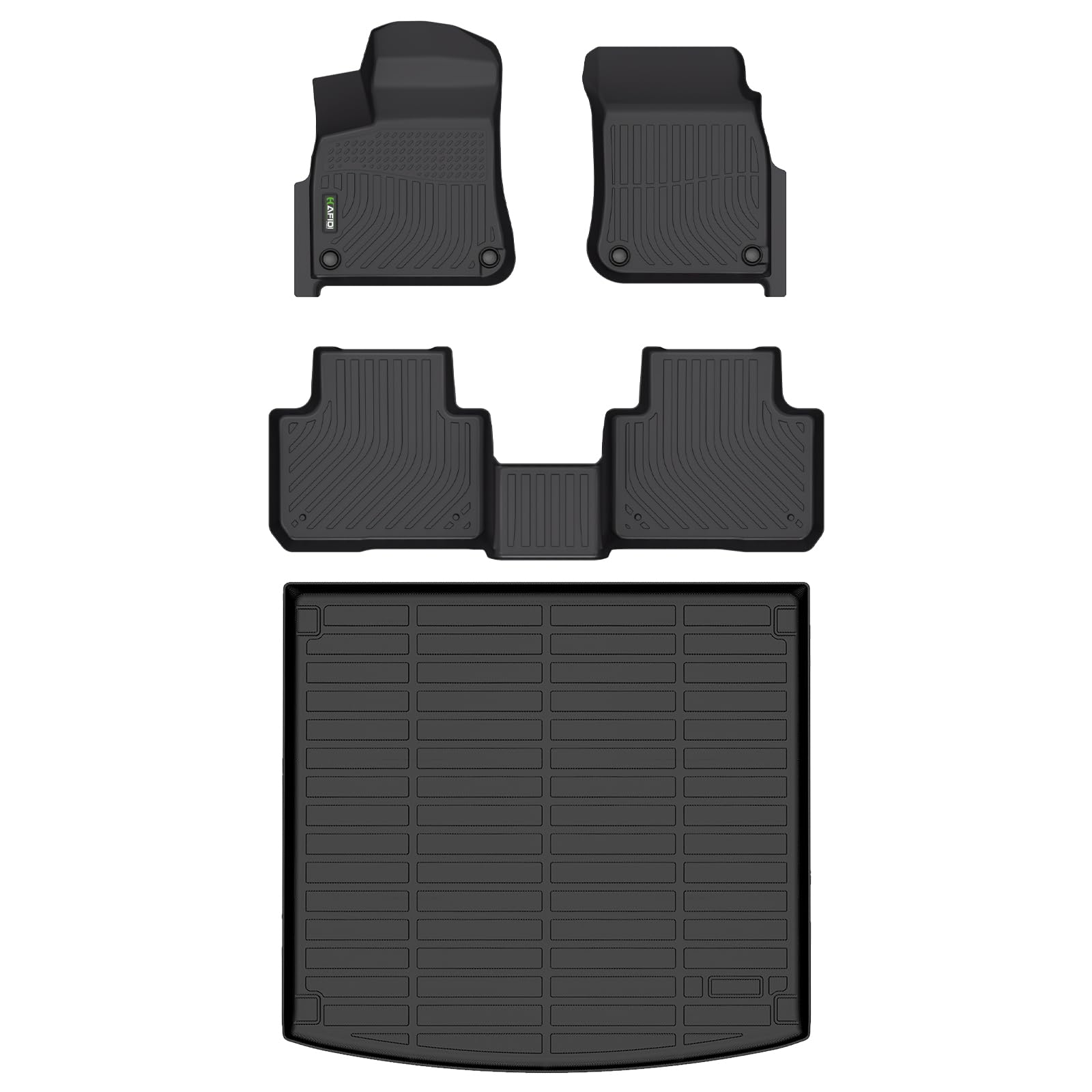 HAFIDI Floor Mats & Cargo Liner Custom for Porsche Cayenne 2019-2025 All Weather Protection TPE Heavy Duty Non-Slip Automotive Floor Liners Fits Full Set Accessories, Black Image HAFIDI Floor Mats & Cargo Liner Custom for Porsche Cayenne 2019-2025 All Weather Protection TPE Heavy Duty Non-Slip Automotive Floor Liners Fits Full Set Accessories, Black Image