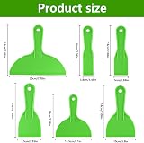 Tomoyuki 6 Pcs Plastic Putty Scrapers Set Green for Spackling Patching view 2