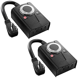 Outdoor Mechanical Light Timer Waterproof, Dusk to