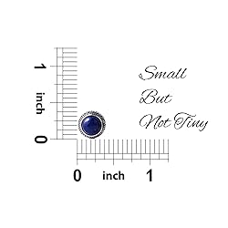 Small Blue Genuine Lapis Lazuli 925 Sterling Silver