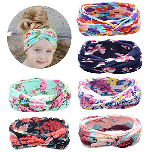 Baby girl multicolor hair hoops headbands,solid bunny e…