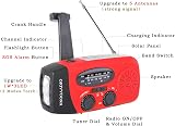 NNOOAADIO Wind Up Radio Emergency Solar Hand Crank AM/FM Weather Radio view 2