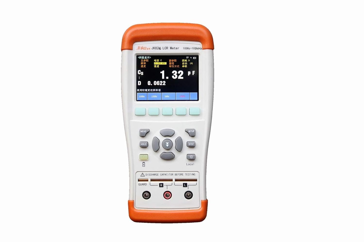 Meterto Lcd Handheld Lcr Meter Jk6 Lcr Digital Bridge Tester L C R Z D Q 8 Deg 8 Rad Esr 100hz 1hz 1khz 10khz 100khz Amazon Com Industrial Scientific