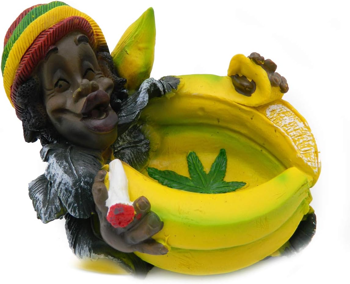 Rockin Gear Ashtray Rasta Figurine Ashtray Jamaican Man