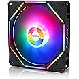 Conisy RGB LED Series 120mm Case Fan for Computer Case, Unique Ultra Quiet Long Life Gaming PC Cooling Fan - Colorful (1PCS)