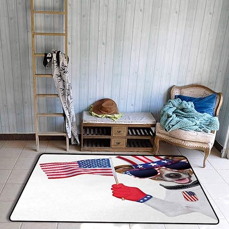 Amazon Com Girl Bedroom Rug 4th Of July Patriotic American