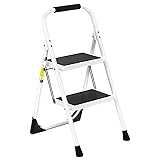 Step Ladder EFFIELER 2 Step Stool Ergonomic Folding