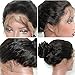 EAYON HAIR 360 Lace Frontal Wigs for Black Women Pre Plucked Brazilian Remy Full Frontal Curly Human Hair Wigs with Baby Hair 150 density 18inch Natural Color