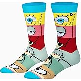 Odd Sox, Funny Crew Socks, SpongeBob Cartoon, Adult Large 8-12
