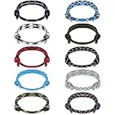 Amz Camel Nautical Braided Rope Bracelet, 10 Pcs Hand Woven Bracelet, Summer Rope, Adjustable Hand Rope, Birthday Christmas Camping Party Gife