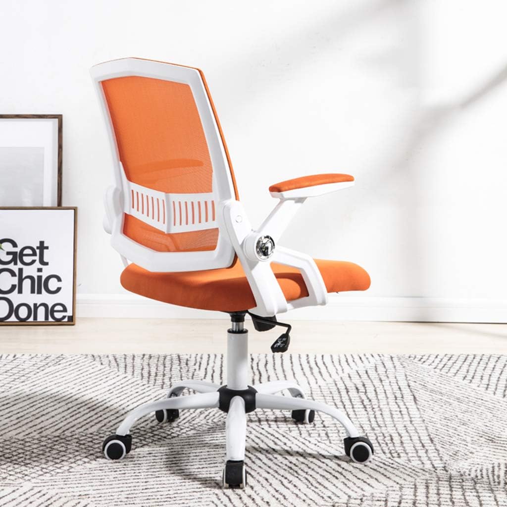 XXQ Office Chair Ergonomic, Mesh Desk Chair Adjustable Headrest Home Office Chair with Tilt Function and Position Lock,Orange