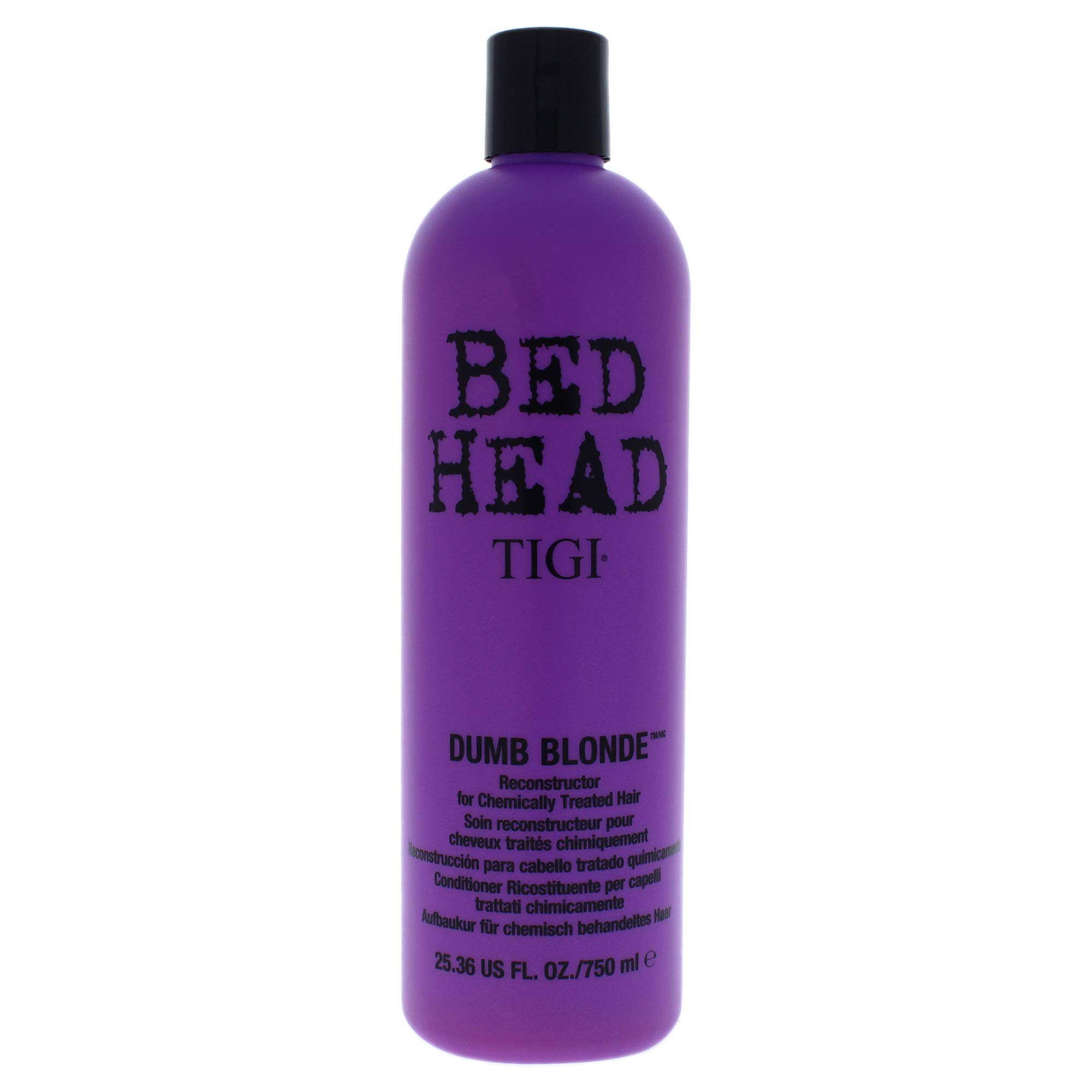 Bed Head by TIGI 750ml Dumb Blonde Conditioner – Salon-Professional Deep Moisturising Hair Repair Treatment for Blonde, Bleached & Coloured Hair, Treats Dry, Damaged Hair with Keratin-Enriched Shine