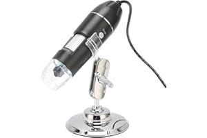USB Digital Microscope, 50X‑1600X Magnification, Portable Handheld Microscopes with Adjustable Stand, 8 LED HD Endoscope Came