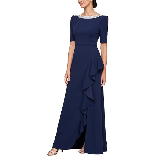 green emerald velvet dress Alex Evenings 8134325 Long Formal Mother of the Bride Dress – The Dress  Outlet main image 0