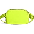 ODODOS Unisex Mini Belt Bag with Adjustable Strap Small Fanny Pack for Workout Running Traveling Hiking, Neon