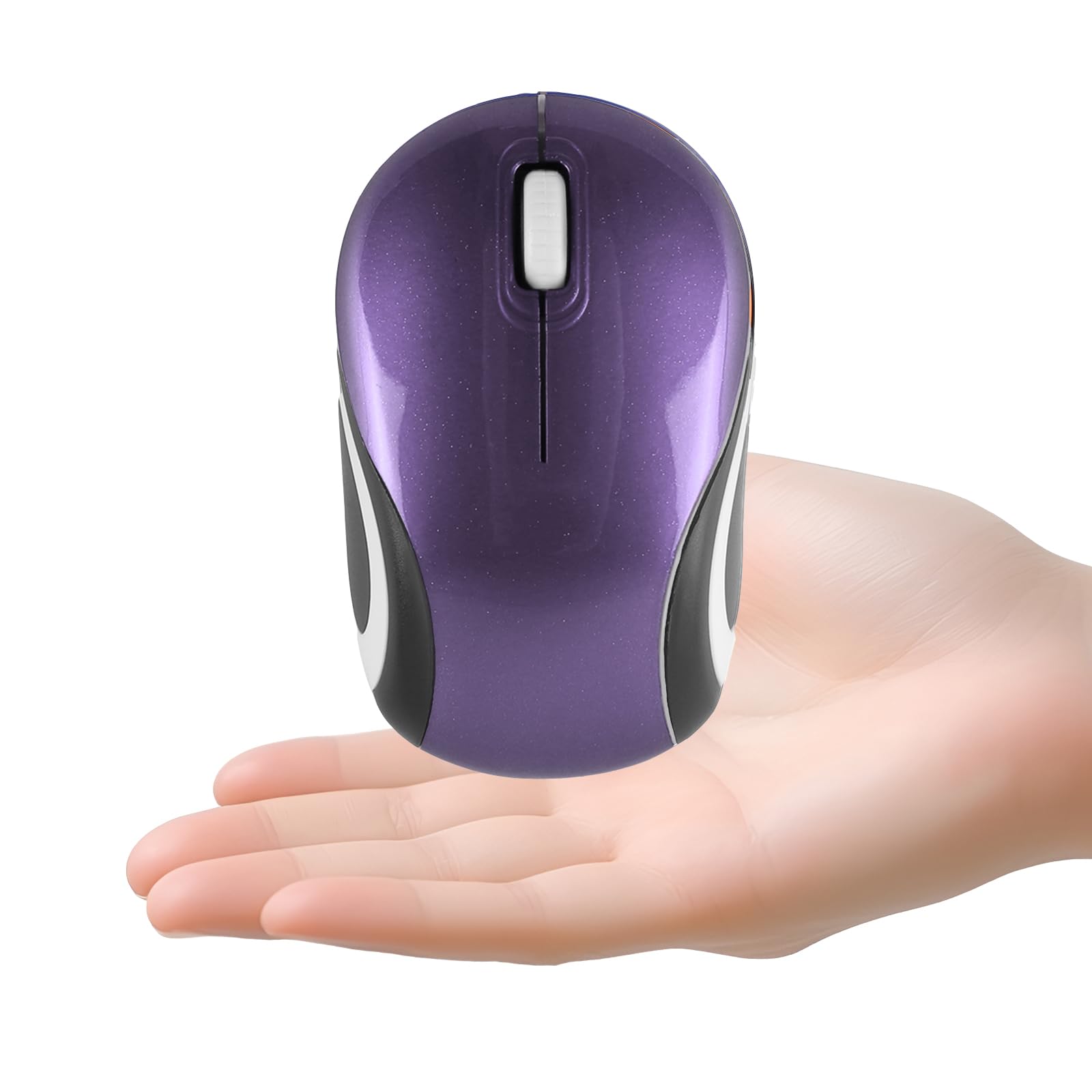 Photo 1 of elec Space Mini Small Wireless Mouse for Kids Children 3-7 Years Old Child Size Travel Mouse Portable Mini Cordless Mice with USB Receiver for PC Laptop Computer Purple
