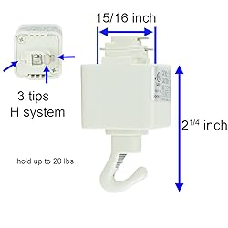 Direct-Lighting H System Track Adapter with Hook