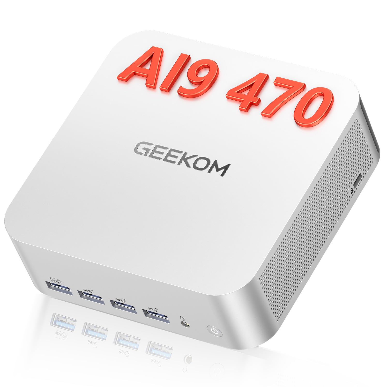 GEEKOM A9 Max Top AI Mini PC, AMD Ryzen AI9 HX470 (86 superiores) | 32 GB DDR5 + 2 TB SSD