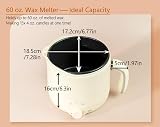 Electric Wax Melter 1.8L Non-Stick Keep Warm UK Plug view 2