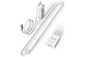 ASOKO Motion Sensor Dimmable Led Under Cabinet Lighting,12 inches Plug in Led Counter Light Bars, Cool White 6000K Light Bar 