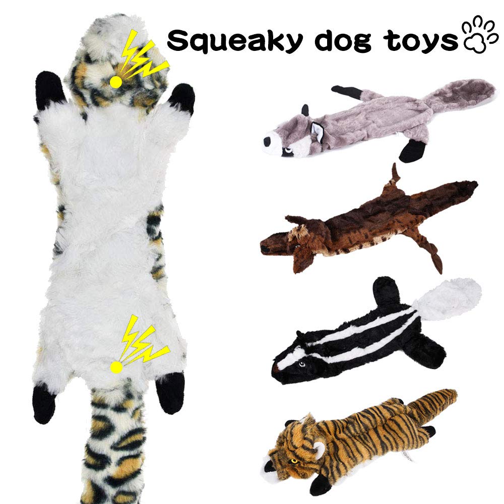 Gooswexmzl Dog Squeaky Toys - Stuffingless Dog Toys for Large Breed No Stuffing Dog Toy Set Dog Chew Toys Dog Plush Toys 5 Pack