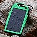 Dizaul Solar Charger, 5000mAh Portable Solar Power Bank Waterproof/Shockproof/Dustproof Dual USB Battery Bank Compatible with All Smartphones,iPhone,Samsung,Android Phones,Windows Phones,GoPro,GPS