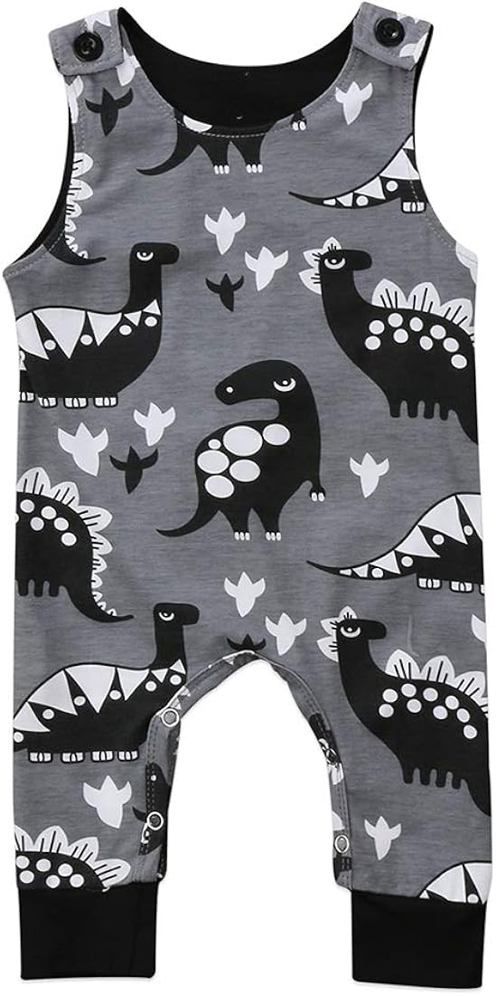 Newborn Kid Baby Boy Girls Print Sleeveless Romper Jumpsuit Outfits Summer Clothes