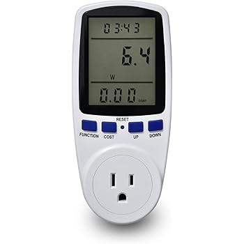 Electricity Usage Monitor Power Meter Plug Home Energy Watt Volt Amps