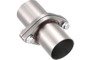 EVIL ENERGY 2 Bolt Exhaust Flange Repair Piping Kit, 304 Stainless Steel Exhaust Flange and Gasket Set with Bolts and Nuts, U