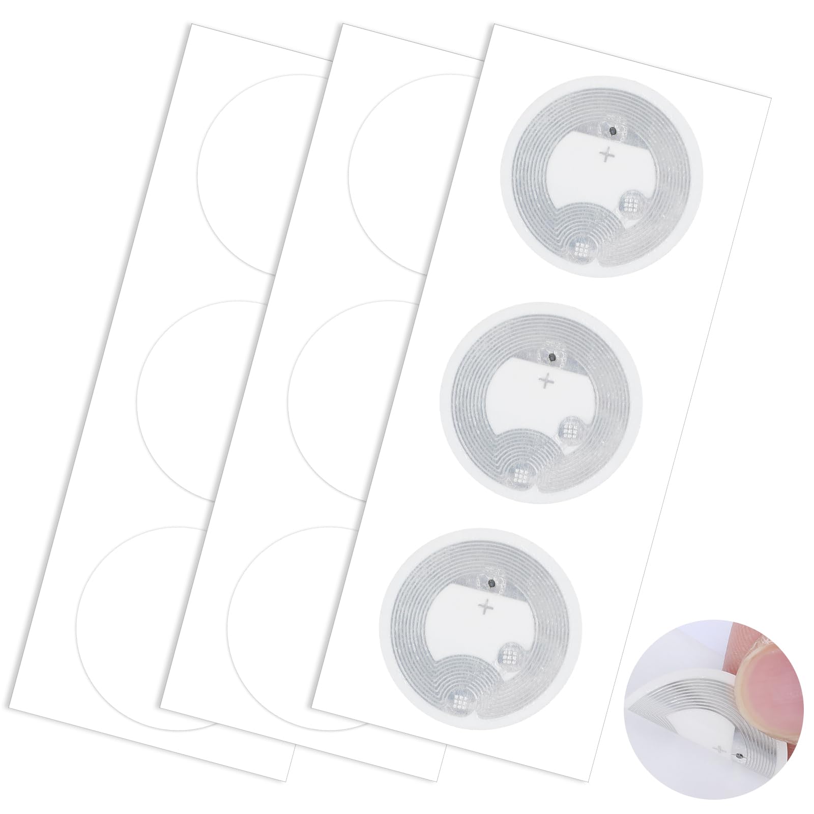 Photo 1 of 60pcs NFC Tags Sticker Programmable NFC Stickers Chip Ntag215 RFID Tags Stickers Adhesive Rewritable Labels 504 Bytes Compatible with All NFC-Enabled 2.5cm/0.98inch