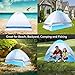 Amagoing Automatic Pop Up Beach Tent 3-4 Person Instant Tent Anti UV Sun Shelter for Outdoor Activities and Beach Traveling (Silver)
