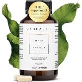 JSHealth Hair Growth Vitamins for Women. Hair + Energy with Kelp Iodine and Zinc. Supports Thickness, Strength, Energy. Nutritionist-Formulated (60 Capsules)