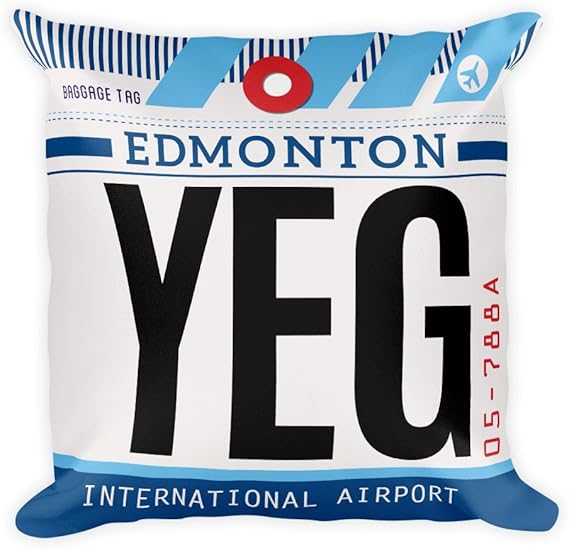 YEG Airport Code Pillow Home & Kitchen
