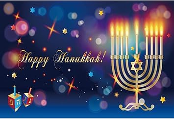 amazon com csfoto happy hanukkah backdrop 6x4ft jewish chanukah photography background burning candles menorah wooden dreidels halo starry sky jewish traditional festival celebration photo wallpaper camera photo amazon com