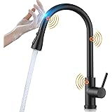 Touch Kitchen Faucets with Pull Down Sprayer, Single Handle Smart Touch On Kitchen Sink Faucets with Pull Out Sprayer, Stainl