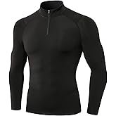 SPVISE Men's Thermal Compression Shirts Long Sleeve Fleece Lined Underwear Tops Cold Weather Running Gear Base Layer Winter