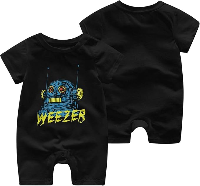 WoodWorths Weezer Newborn GILR Boy Kids Baby Romper Short Sleeve Infant Toddler Jumpsuit
