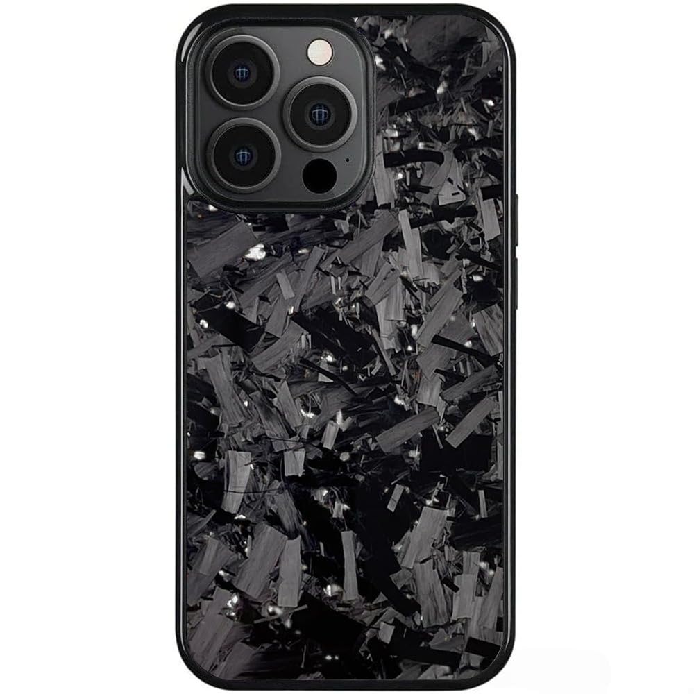 Carbon Fiber Phone Case, Ultra-Thin All-Inclusive Magnetic Anti-Fall Protective Phone Case for iPhone 15, Support Wireless Charging (Silver, for iPhone 15)
