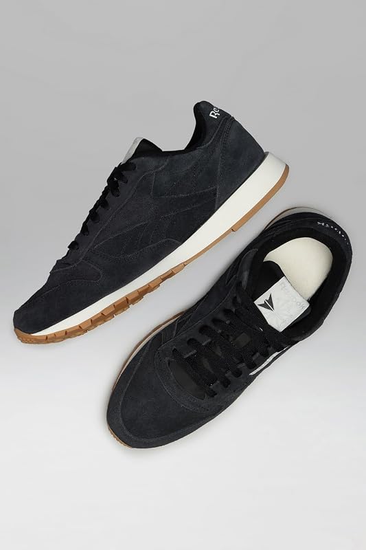 Classic Leather, Baskets Unisexe-Adulte, Gum pour Craie Noir, 36 EU — photo 2 sur 7