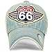 ililily Route 66 Wing Logo Patch Denim Mesh Back Snapback Hat Baseball Cap (ballcap-1081-2)